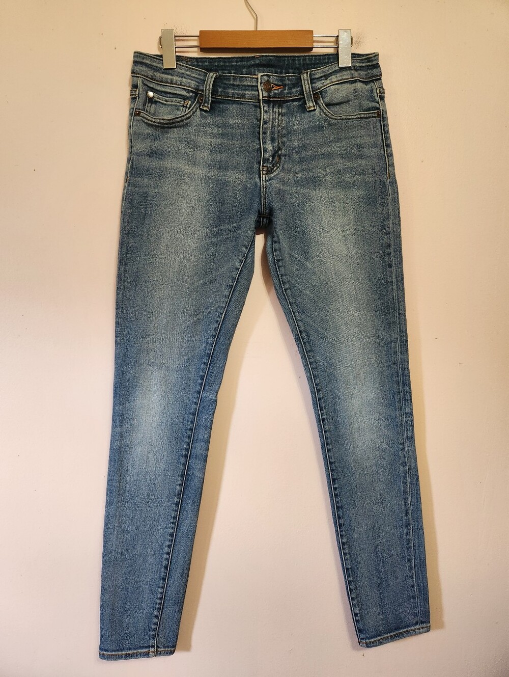 Denim & Supply Ralph Lauren Y2K Skinny Jeans Medium Wash Contrast Stitch 30x31